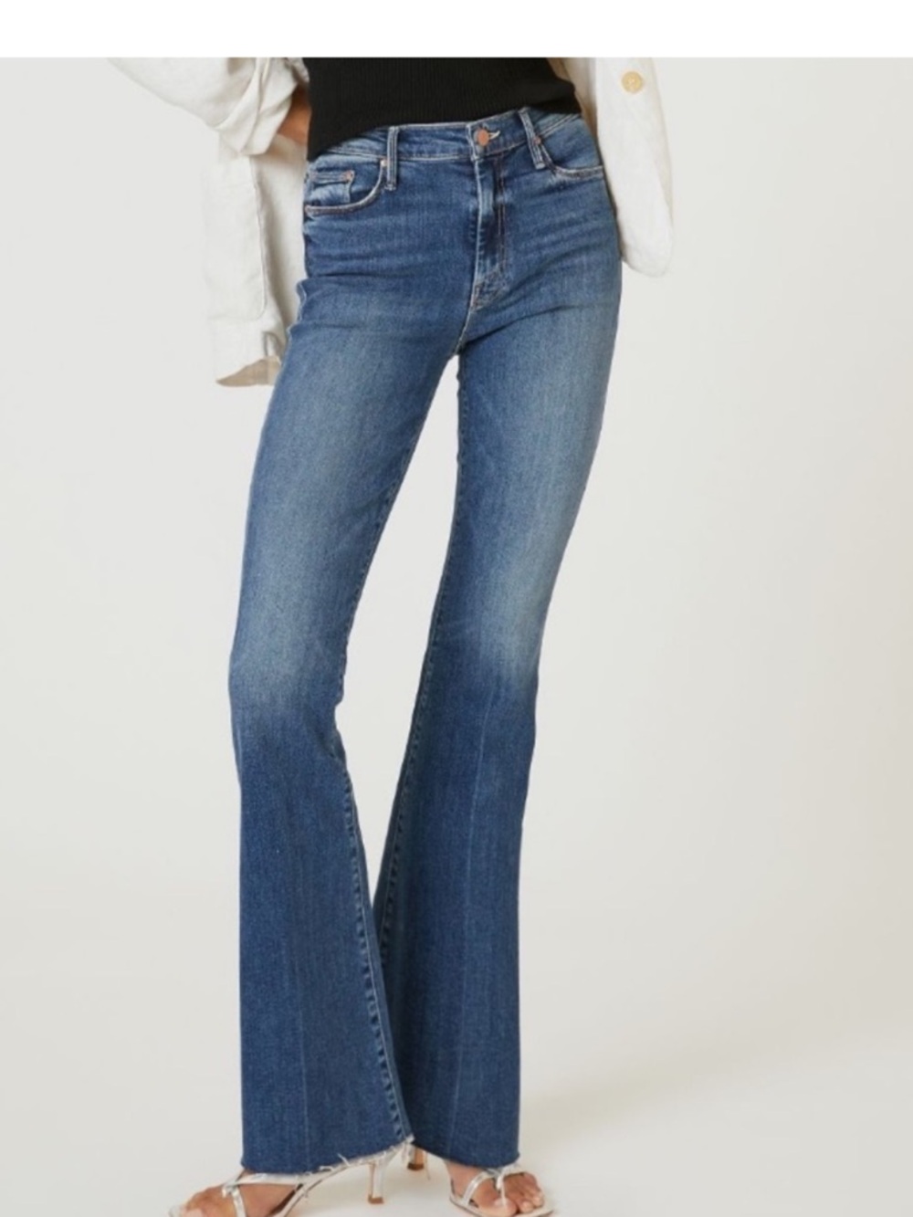 MOTHER the weekender fray jeans in walking on coals